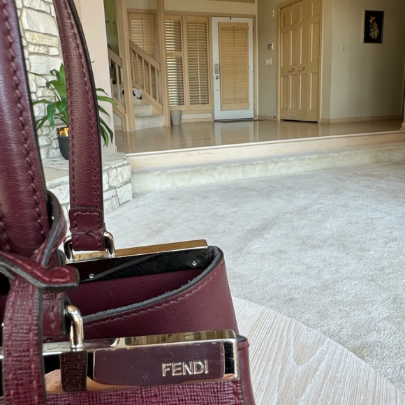 Fendi Red Saffiano Leather 2Jours Tote - Picture 6 of 6